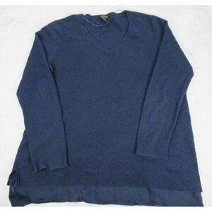 Charter Club Sweater‎ Mens XL Blue 100% Cashmere V-Neck Layered Knit Luxury
